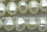 FWP39 14.5 inches 4mm - 5mm potato white freshwater pearl strands