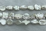 FWP403 15 inches 14mm - 15mm keshi freshwater pearl beads