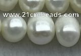 FWP85 15 inches 8mm - 9mm potato white freshwater pearl strands