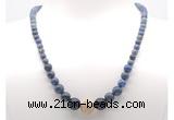 GMN7315 dumortierite graduated beaded necklace & bracelet set