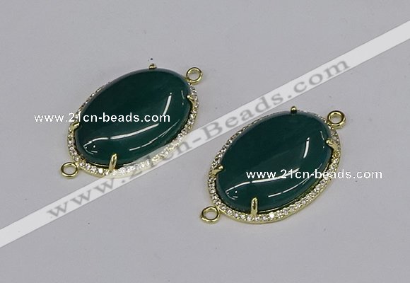 NGC1206 22*30mm oval agate gemstone connectors wholesale