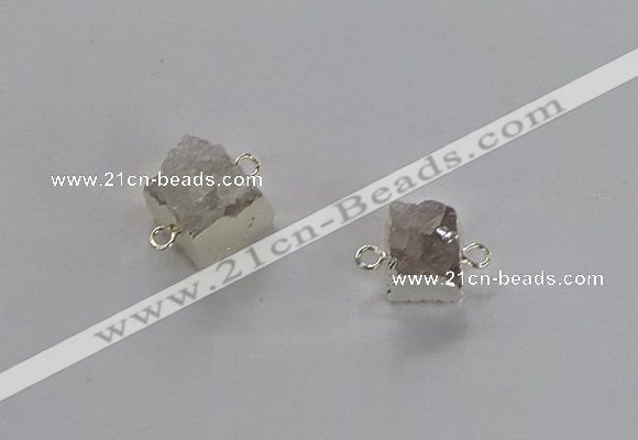 NGC1241 10*12mm - 14*15mm freefrom druzy agate connectors wholesale