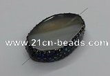 NGC1772 35*55mm - 40*60mm oval agate connectors wholesale