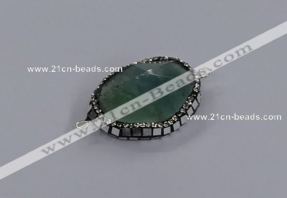 NGC1805 20*25mm - 25*30mm faceted freeform fluorite connectors