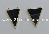 NGC5164 25*35mm - 30*40mm triangle agate gemstone connectors