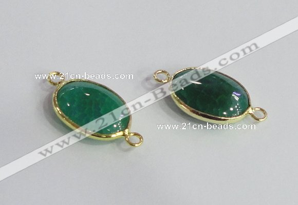 NGC572 13*18mm oval agate gemstone connectors wholesale