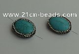 NGC6555 20*25mm oval turquoise connectors wholesale