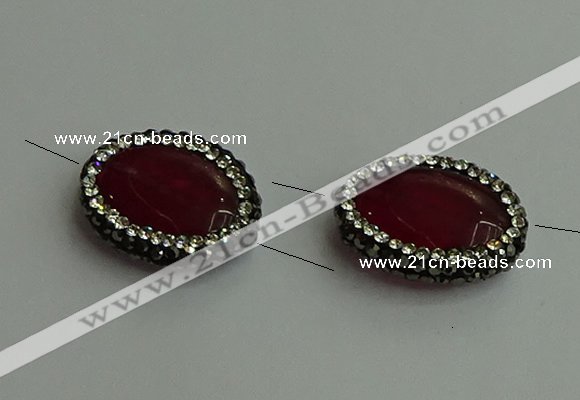 NGC6564 16*20mm oval candy jade connectors wholesale