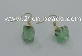 NGE175 8*10mm - 10*12mm nuggets fluorite earrings wholesale