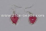NGE208 18*20mm - 20*25mm freeform druzy agate gemstone earrings