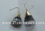 NGE21 16*22mm - 18*25mm freeform druzy amethyst earrings wholesale
