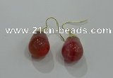 NGE236 15*20mm teardrop agate gemstone earrings wholesale