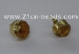 NGE313 12mm - 14mm freeform druzy agate earrings wholesale