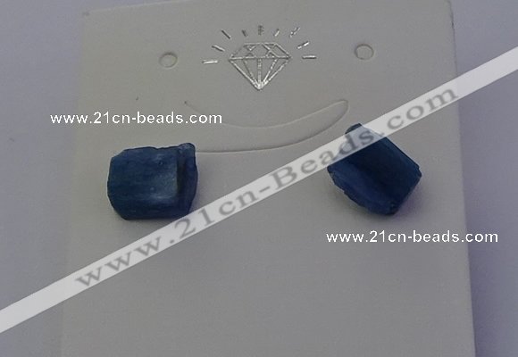 NGE5107 6*10mm nuggets blue kyanite earrings wholesale