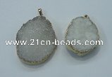 NGP1022 25*35mm - 35*45mm freeform druzy agate beads pendant