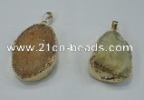NGP1025 25*35mm - 35*45mm freeform druzy agate beads pendant