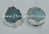 NGP1047 20*30mm - 25*35mm freeform druzy agate beads pendant