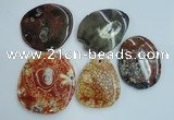 NGP1278 45*55mm - 60*70mm freeform agate gemstone pendants wholesale