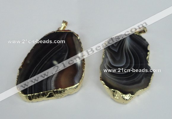 NGP1463 35*45mm - 45*55mm freeform botswana agate pendants