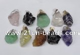 NGP1506 20*30mm - 25*50mm nuggets mixed quartz pendants