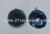NGP1529 50*55mm - 55*60mm freeform druzy agate pendants