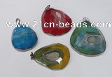 NGP1534 40*50mm - 50*60mm freeform druzy agate pendants