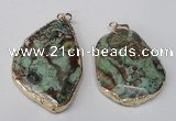 NGP1553 35*45mm - 45*55mm freeform ocean agate pendants