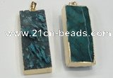 NGP1558 20*50mm - 22*50mm rectangle druzy agate pendants
