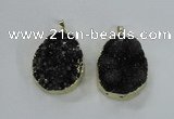NGP1598 30*35mm - 35*40mm freeform druzy agate pendants