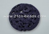 NGP1623 66*66mm Carved dyed natural hetian jade pendants wholesale