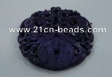 NGP1626 67*68mm Carved dyed natural hetian jade pendants wholesale