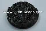 NGP1637 67*69mm Carved dyed natural hetian jade pendants wholesale
