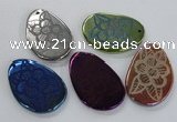 NGP1674 40*50mm - 45*60mm freeform agate gemstone pendants