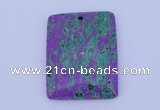 NGP171 2pcs 34*44mm rectangle lapis & malachite gemstone pendants