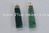 NGP1731 15*55mm trapezoid agate gemstone pendants wholesale