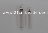 NGP1896 6*50mm - 8*60mm stick white crystal gemstone pendants