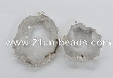 NGP2100 40*50mm - 55*65mm freeform druzy agate gemstone pendants