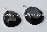 NGP2242 35*40mm - 45*50mm freeform druzy agate gemstone pendants