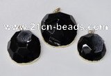 NGP2243 35*40mm - 45*50mm freeform druzy agate gemstone pendants