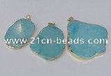 NGP2245 35*40mm - 45*50mm freeform turquoise gemstone pendants