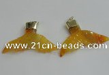 NGP2269 38*55mm - 40*60mm fishtail agate gemstone pendants