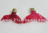 NGP2271 38*55mm - 40*60mm fishtail agate gemstone pendants