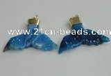 NGP2272 38*55mm - 40*60mm fishtail agate gemstone pendants