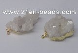 NGP2337 30*35mm - 35*40mm nuggets druzy quartz pendants