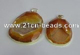 NGP2432 30*40mm - 40*45mm freeform druzy agate pendants wholesale