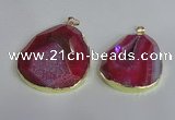 NGP2434 30*40mm - 40*45mm freeform druzy agate pendants wholesale
