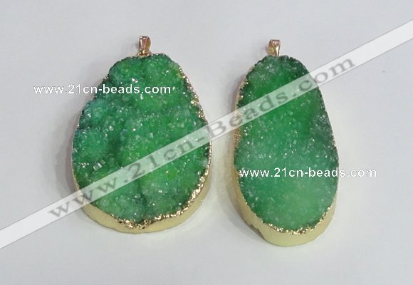 NGP2474 45*55mm - 50*65mm freeform druzy agate pendants wholesale