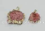 NGP2508 18*25mm - 30*40mm freeform druzy agate pendants