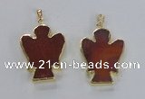 NGP2580 30*40mm angel agate gemstone pendants wholesale