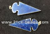 NGP2660 24*53mm - 26*55mm arrowhead agate pendants wholesale